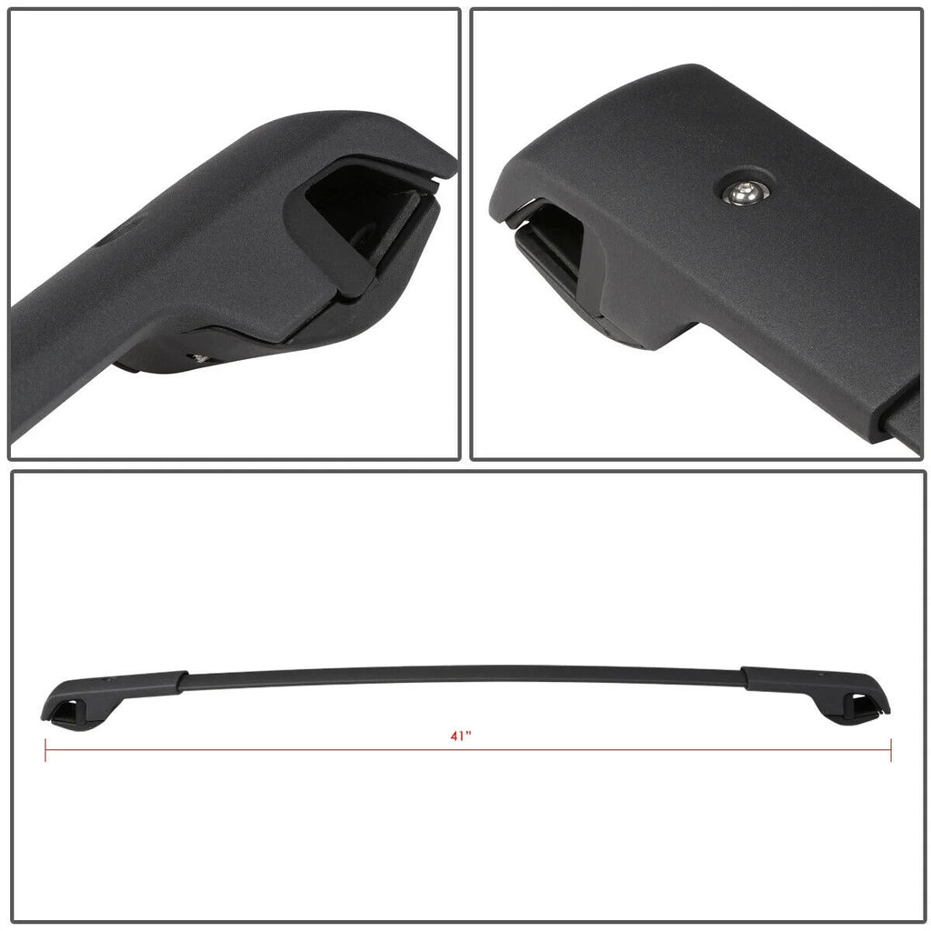 Black Aluminum Bolt-On Roof Rail Cross Bar M390205