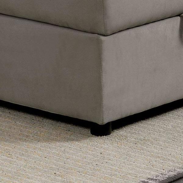 Gray Storage Ottoman A387