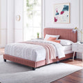 King Size Channel Tufted Performance Velvet Bed O2979