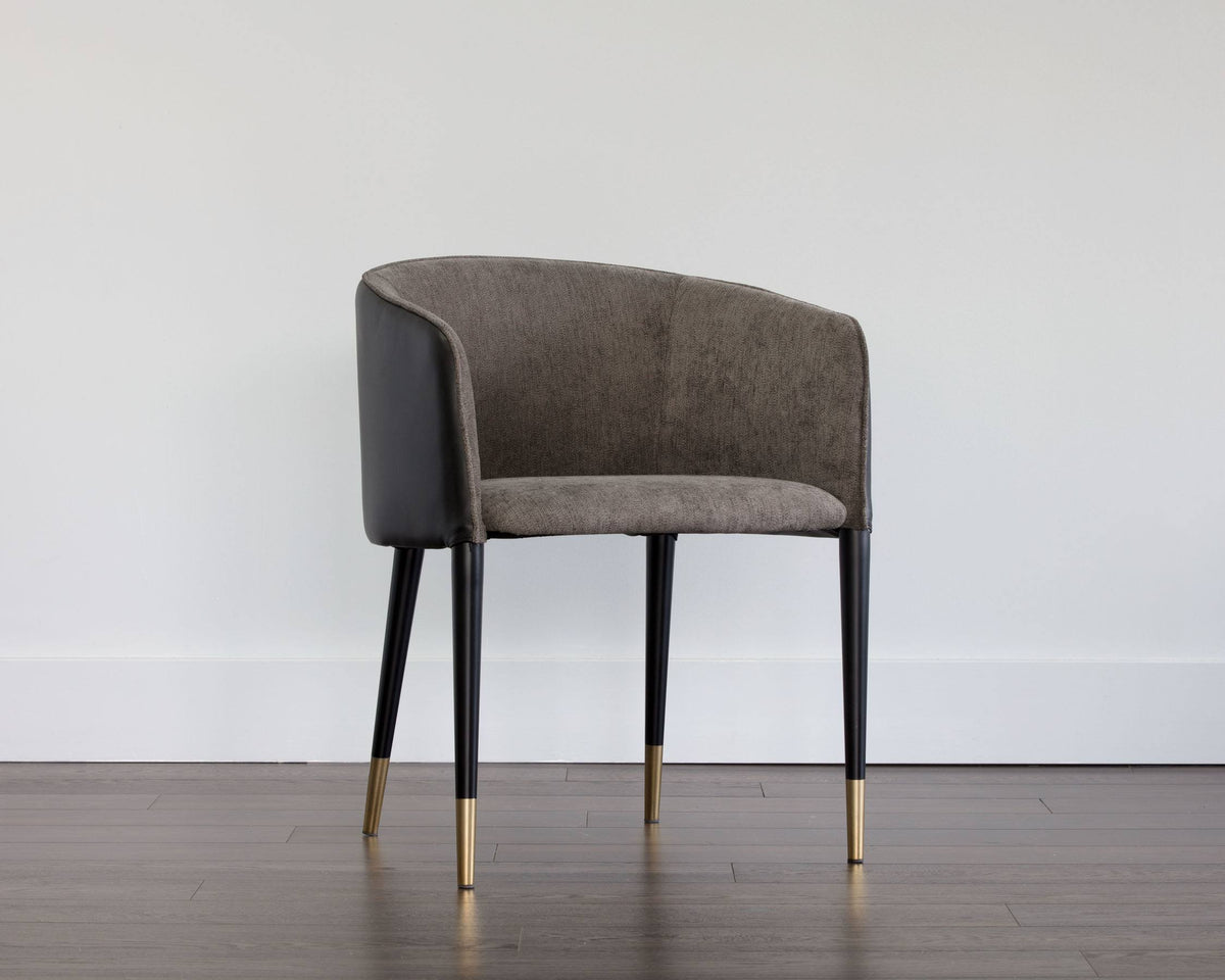 Sparrow Grey / Napa Black Dining Armchair H5289