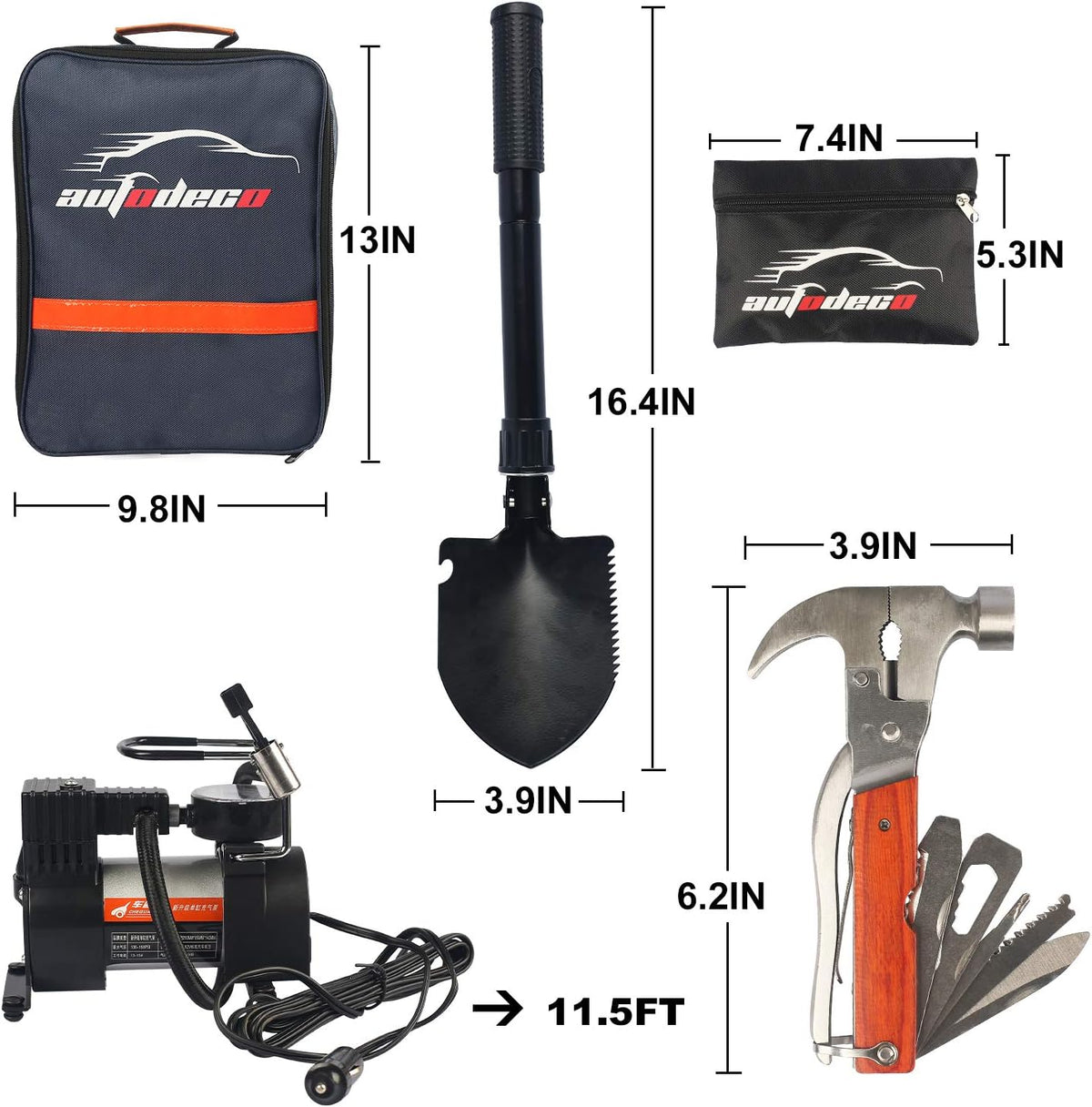 118-Piece Car Roadside Emergency Kit P450166