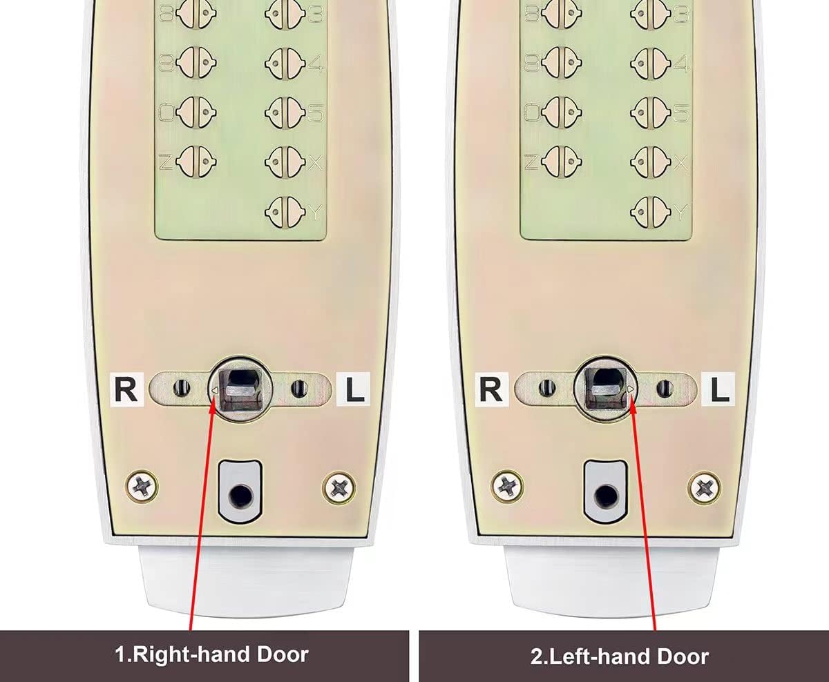 Mechanical Push Button Lever Lock, 60mm Backset, 13 Digit Keypad, Satin Chrome G61694