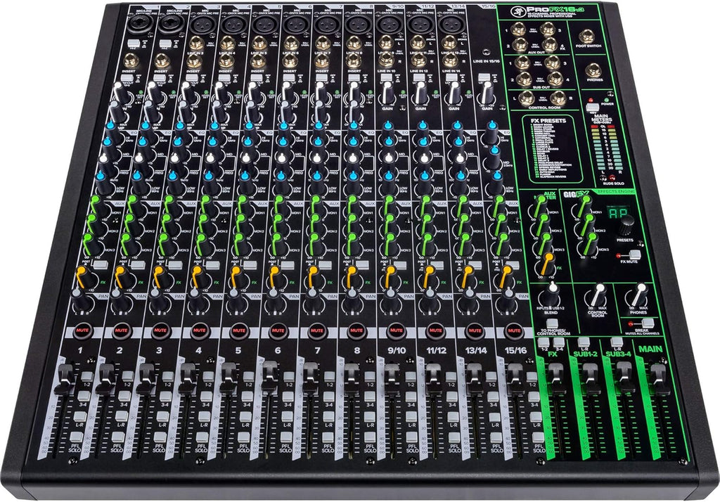 16-Channel Unpowered Mixer with TRS Cable, XLR Cable, Adapter and Microfiber Cloth L720