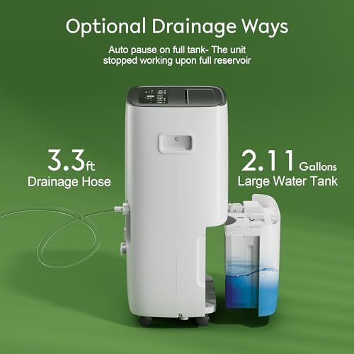 120 Pints Energy Star Dehumidifier with Drain Hose and 1.14 Gallons Water Tank X105