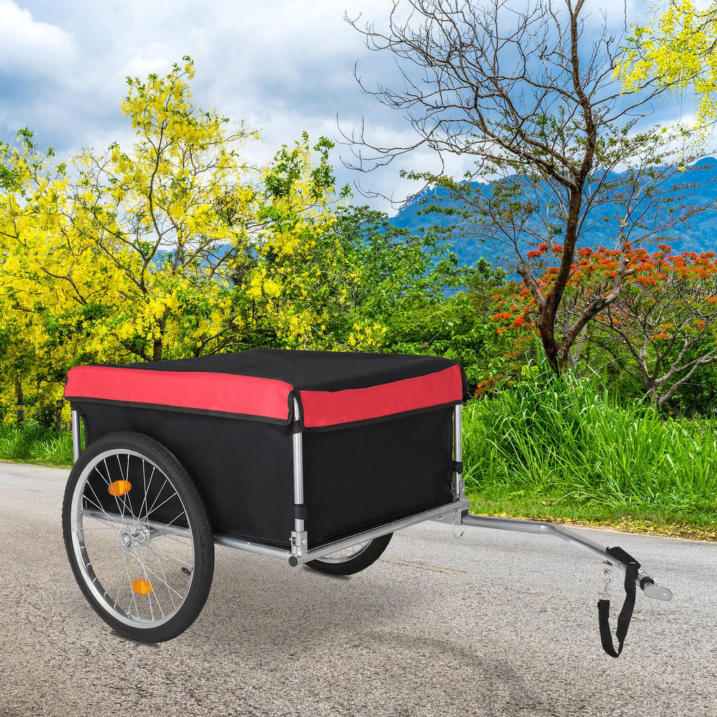 Foldable Bike Cargo Trailer with 20" Wheel & Waterproof Cover Y59059