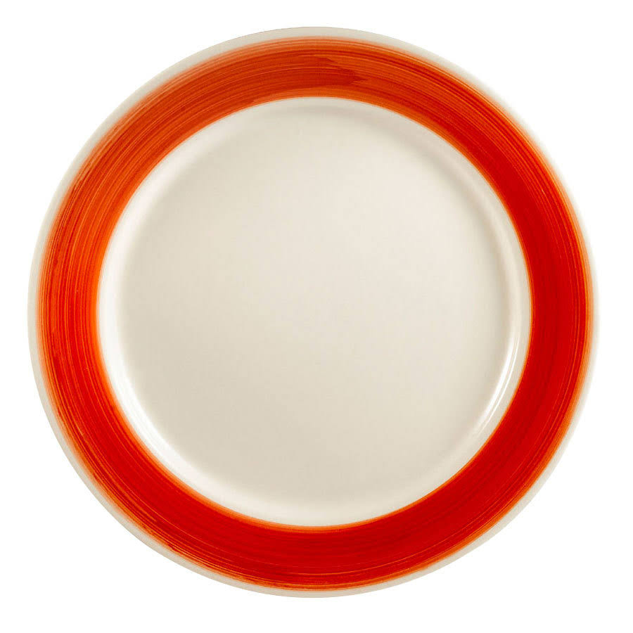 Red Stoneware Rainbow Plate Q66097