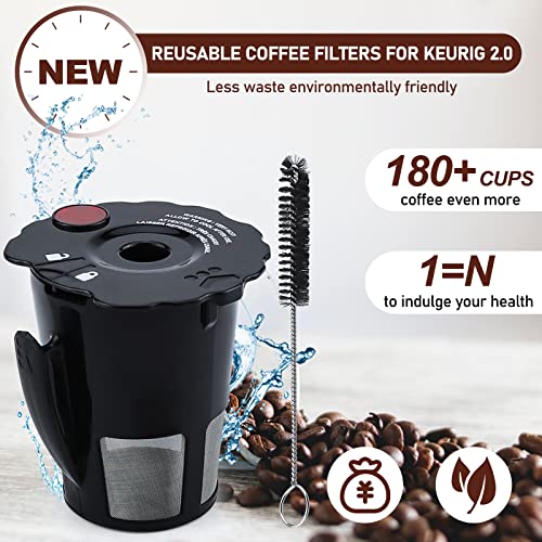 Reusable Coffee Pods Filter Pack of 2 with Cleaning Brush 2.5 * 2.4 B290222