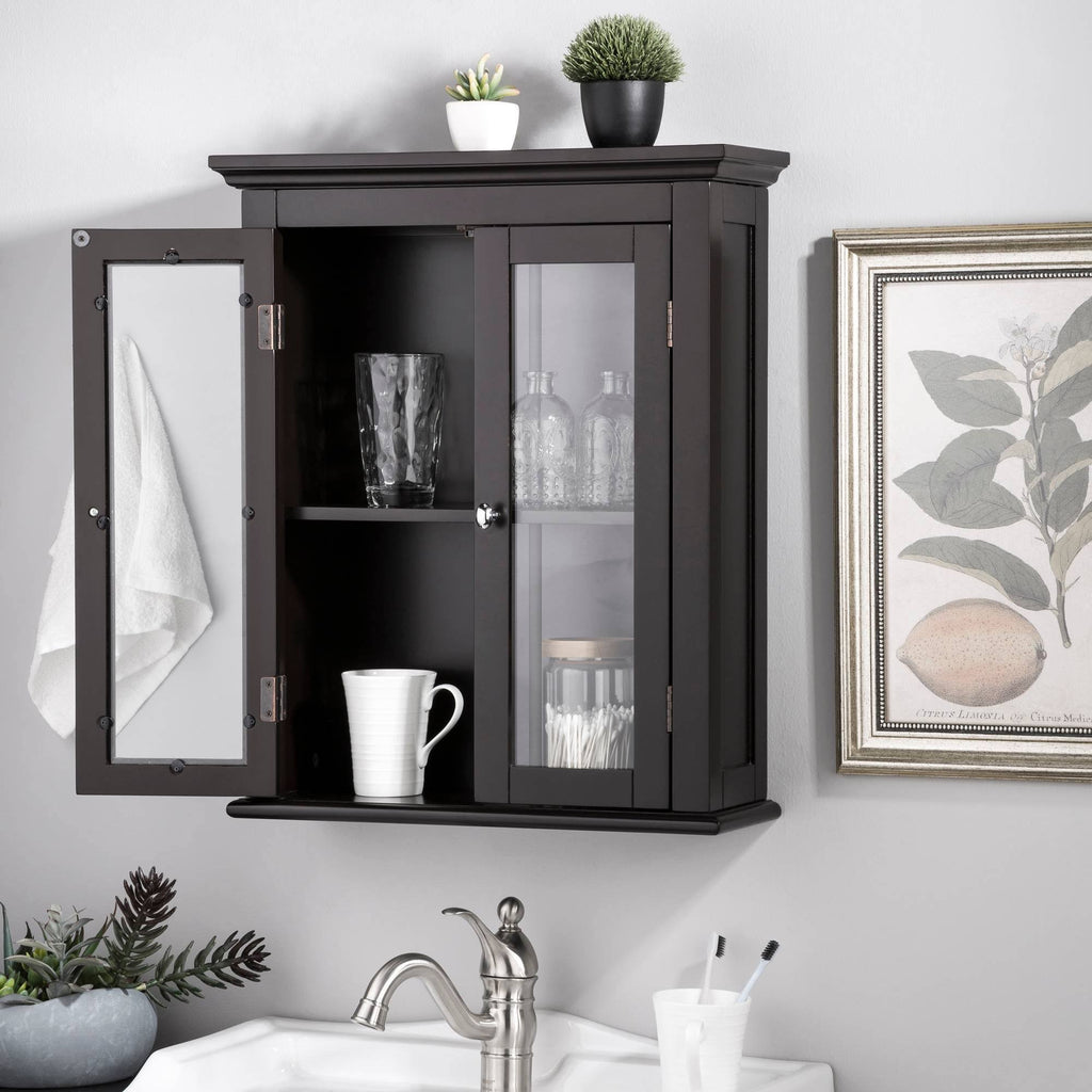 Wooden Wall Storage Cabinet with Double Doors T272055