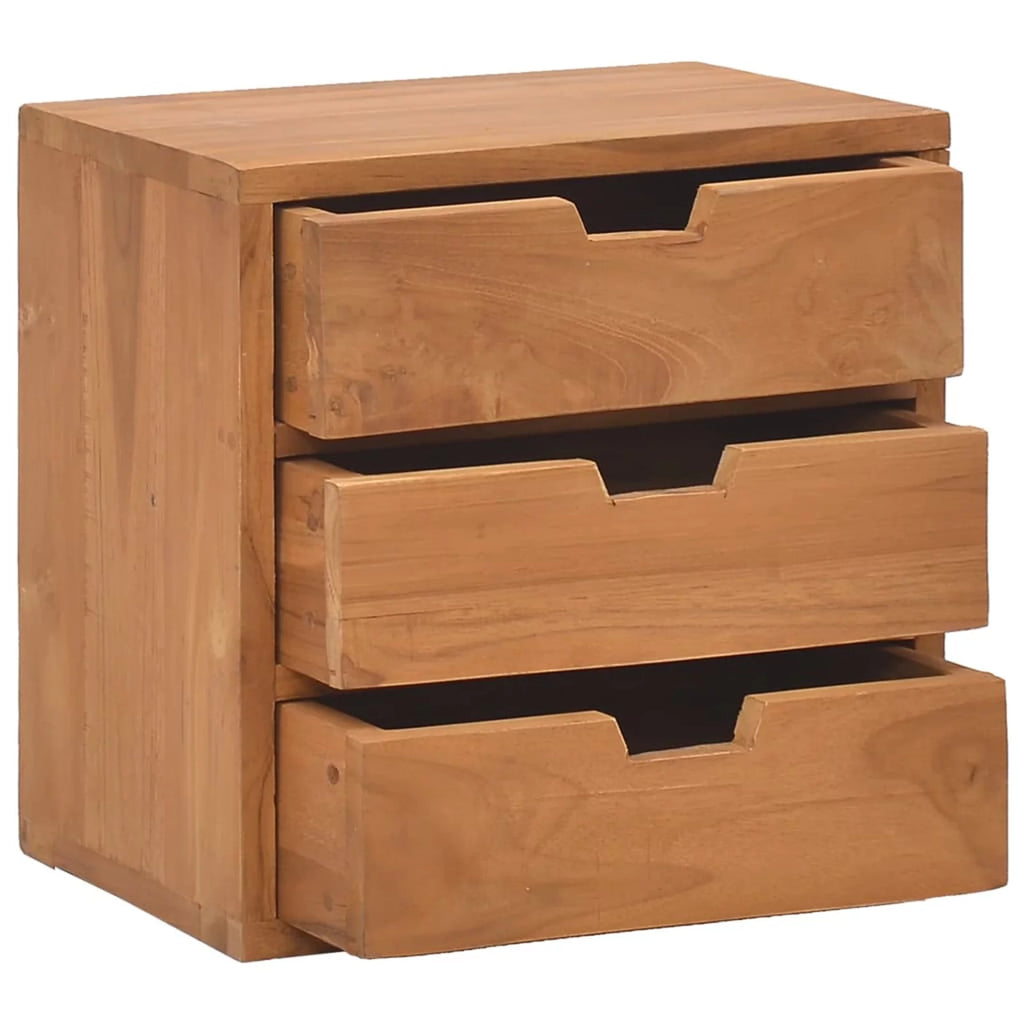 Solid Teak Wood Bedside Cabinet N64416