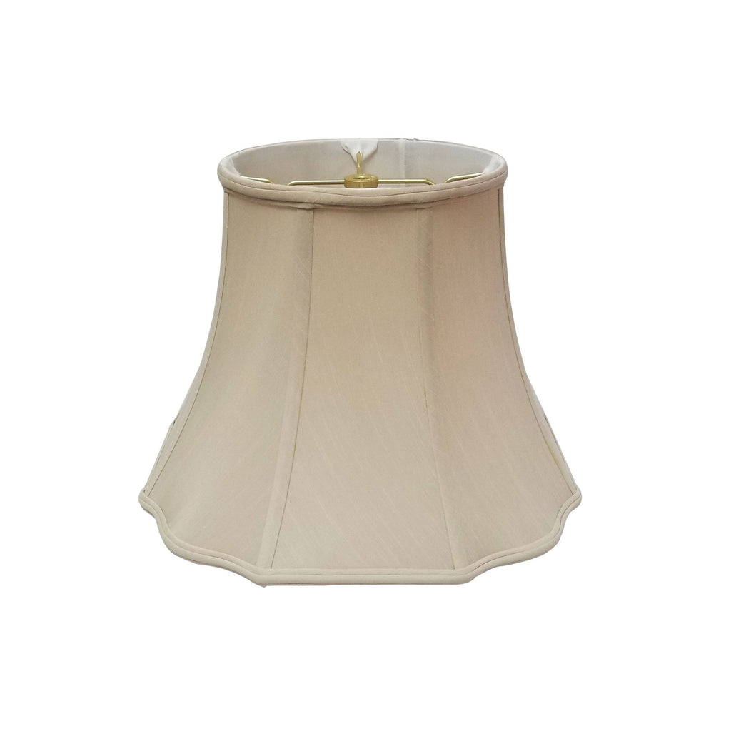 Beige Flare Bottom Outside Corner Scallop Lamp Shade, 10 x 18 x 13 J3108