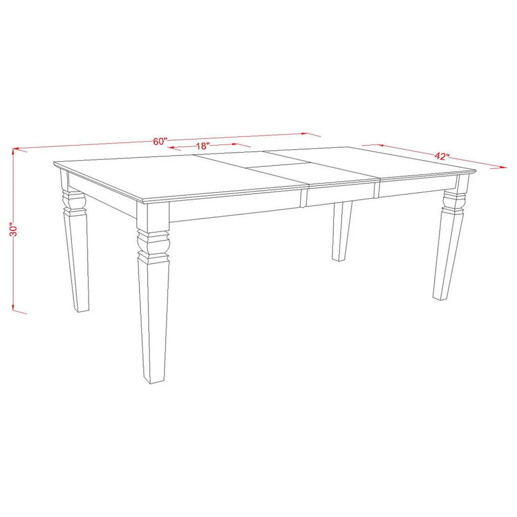 7 Piece Wood Dining Table Set D7560