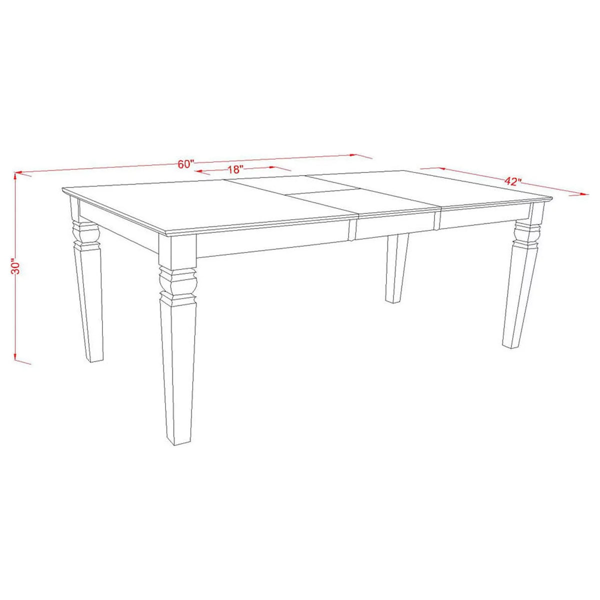 7 Piece Wood Dining Table Set D7560