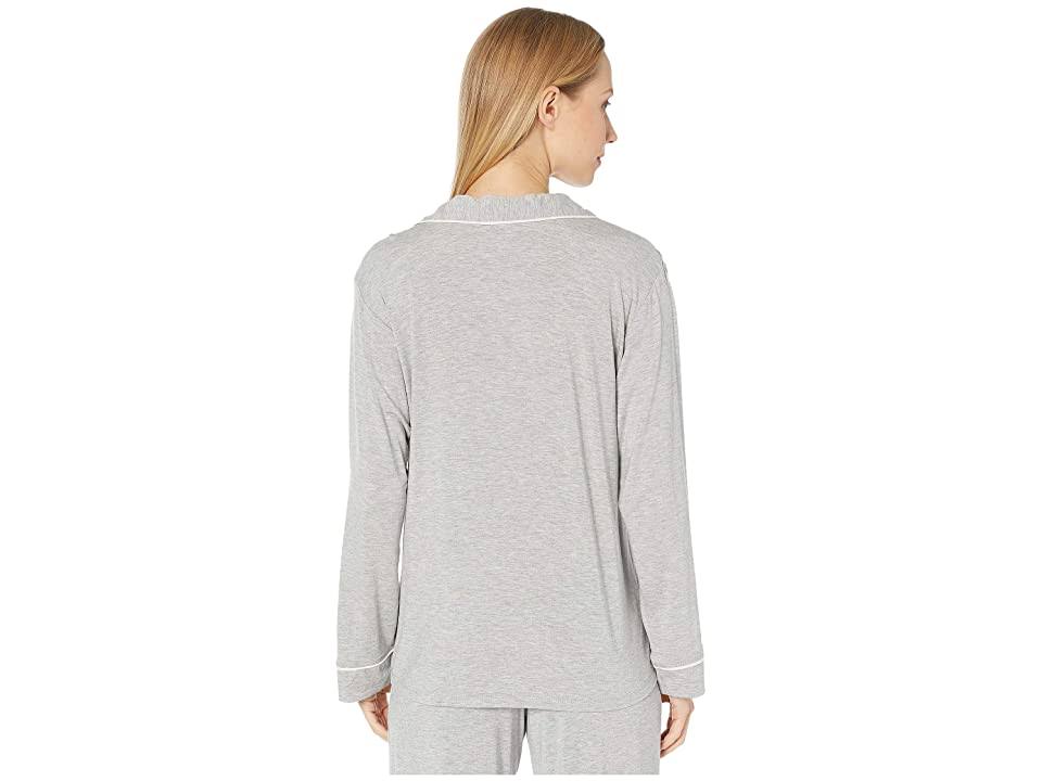 Heather Grey/Sorbet Pink Long PJ Set J75933
