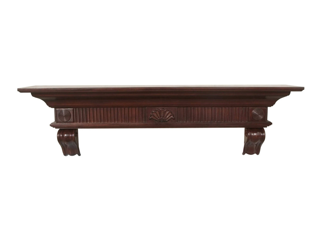 Distressed Cherry Fireplace Mantel Shelf F3098