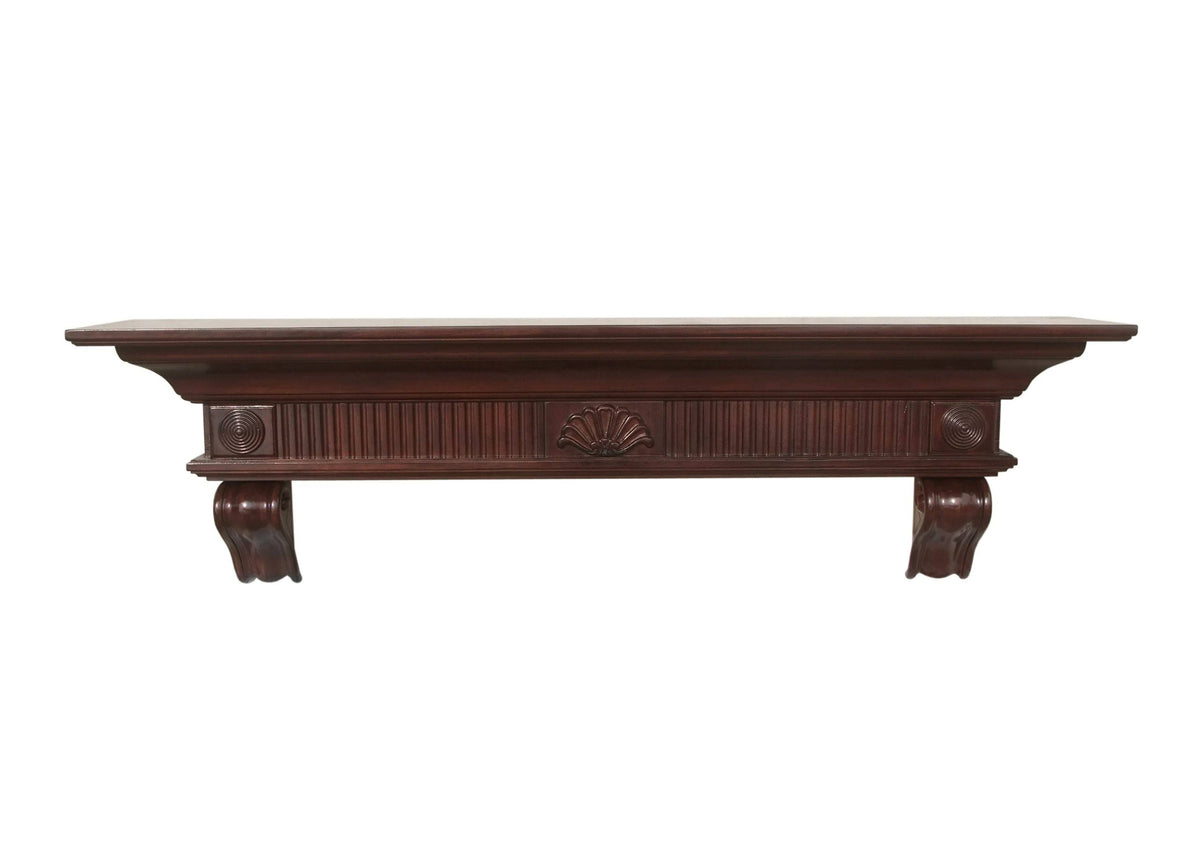 Distressed Cherry Fireplace Mantel Shelf F3098