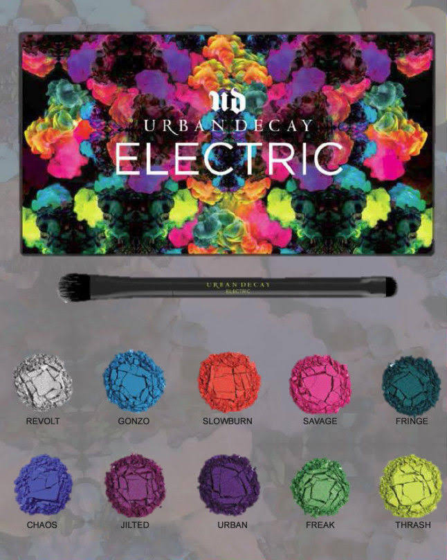 Electric Pressed Pigment Eyeshadow Palette with Brush D2240