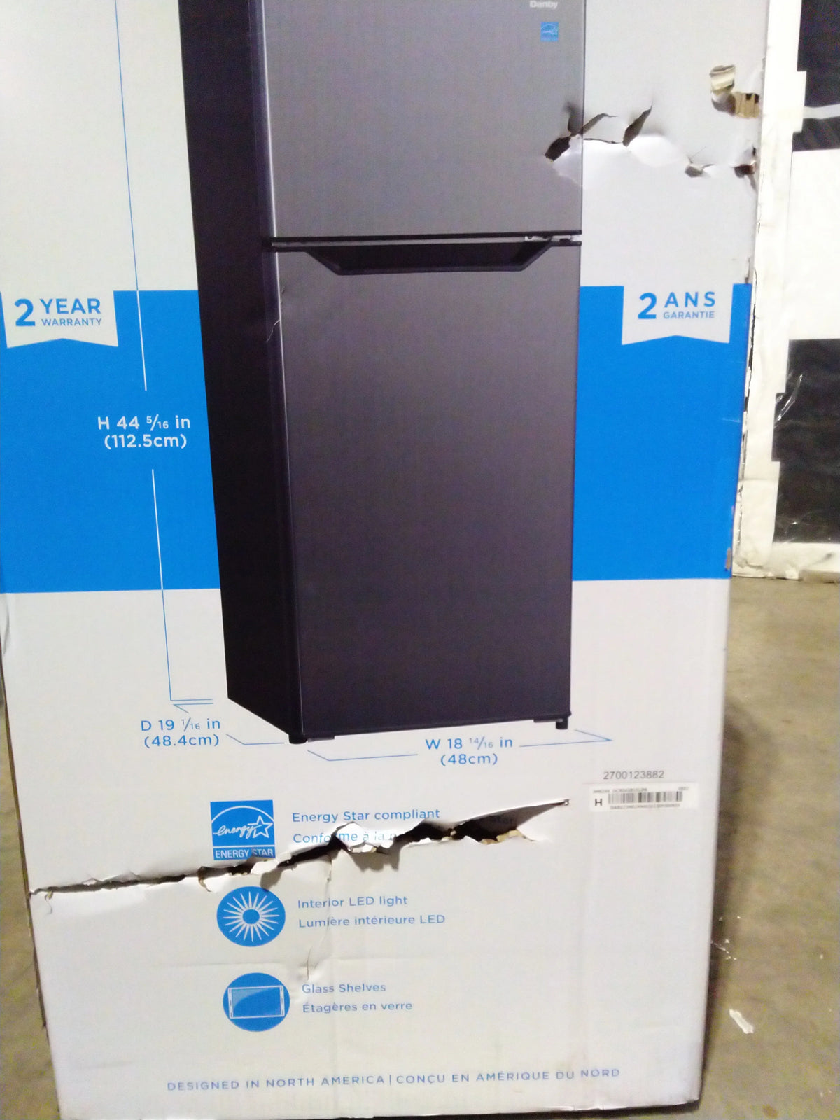 4.5 Cu. Ft. Top Mount Compact Stainless Steel Fridge X106