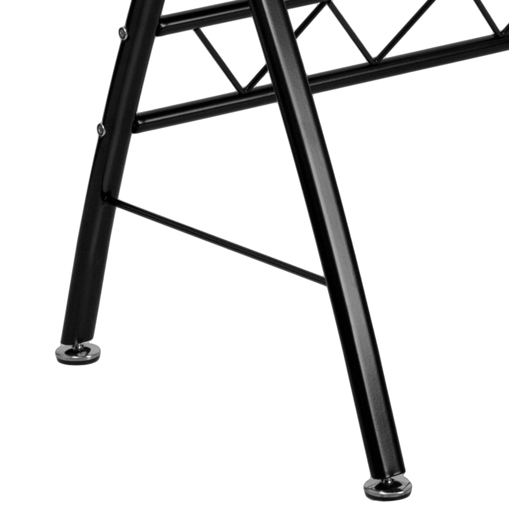 Black Tempered Glass Computer Desk with Keyboard Tray X385863