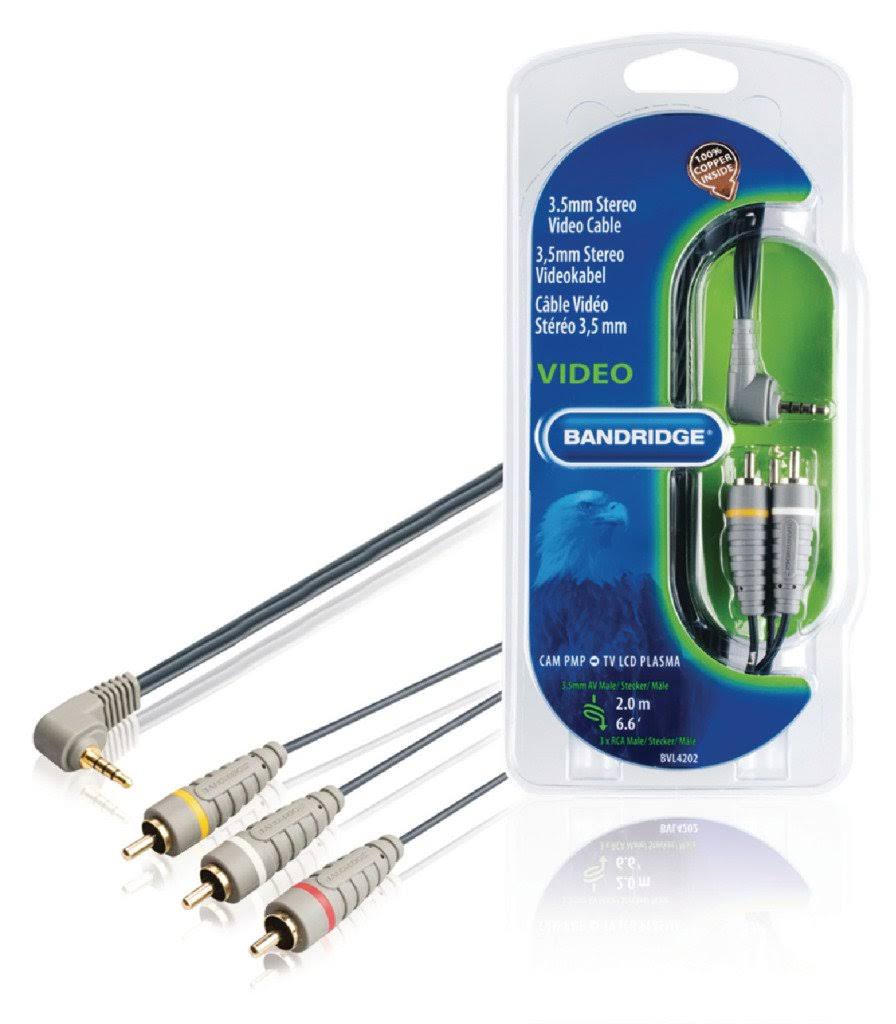 2m 3.5mm 3X RCA Cable Black U67967