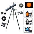 800mm x 80mm Astronomical Reflector Telescope with Smartphone Adapter and Solar Filter K183866