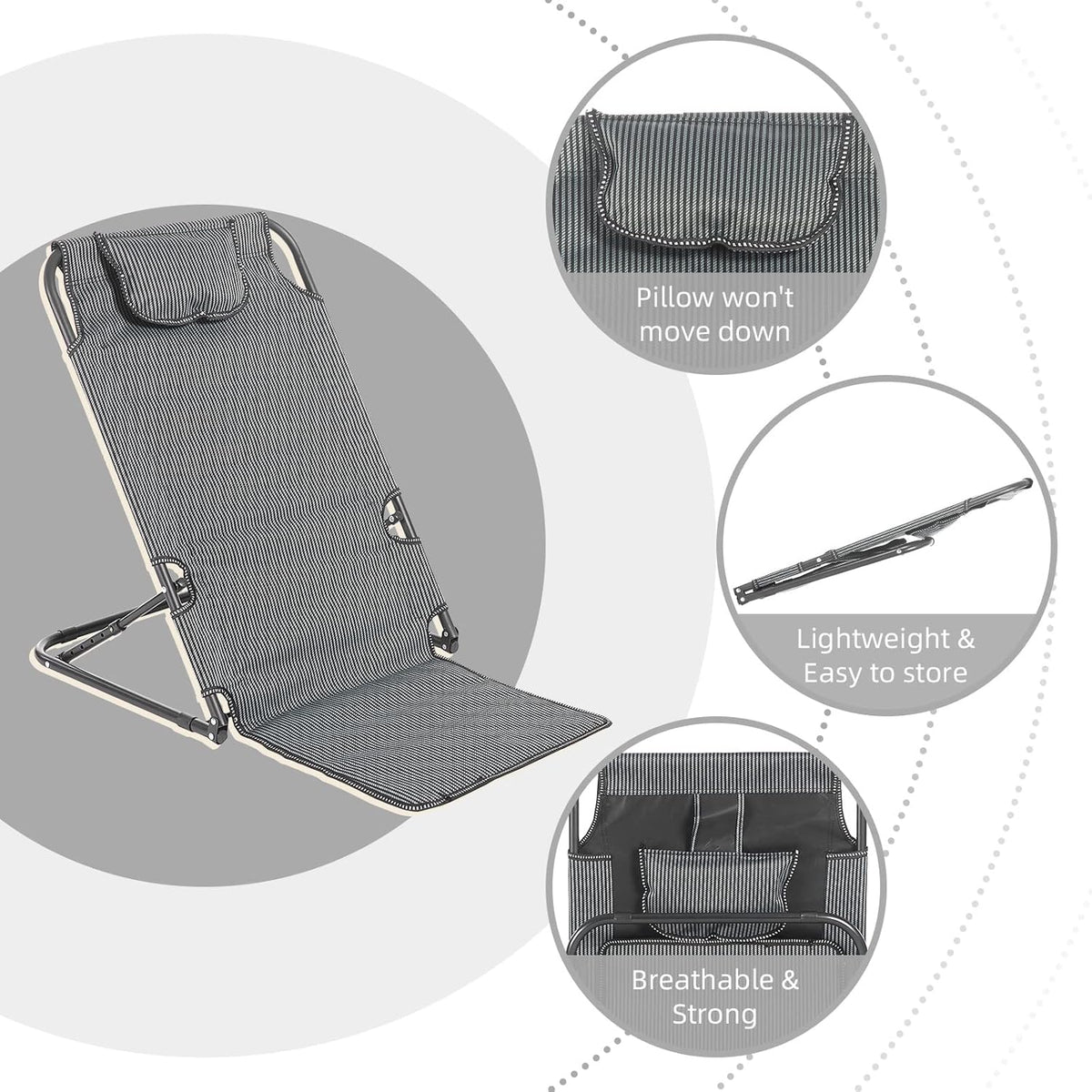 Adjustable Folding Bed Backrest W702775