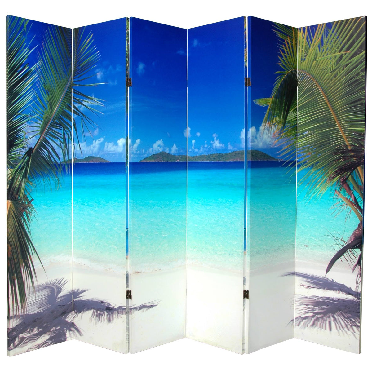 6 ft. Tall Double Sided Ocean Canvas Room Divider X1580
