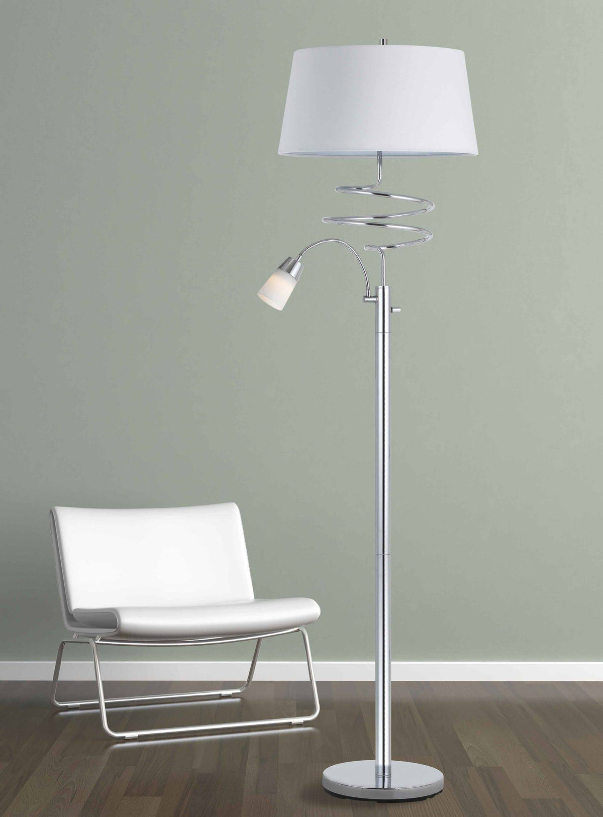 Metal Floor Lamp with LED Reading Lamp E40686