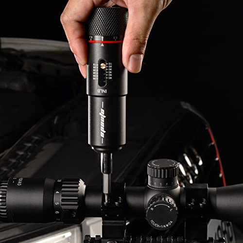 Black 10 to 65 inch-pound Torque Screwdriver Wrench with 10 Bits Set X8381