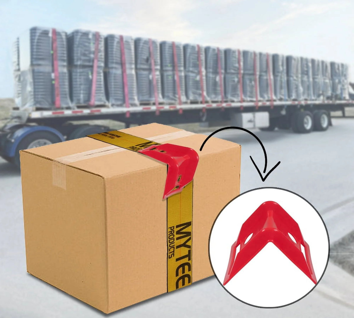 Red 4"x6" Flatbed Edge Protectors with Carrying Case F585791