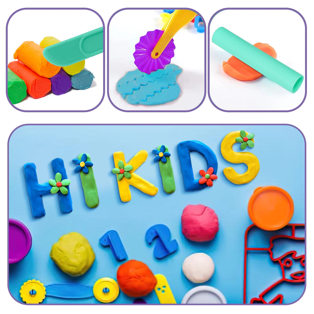 49-Piece Toddler Color Dough Tool Kit with Letters and Numbers I5821