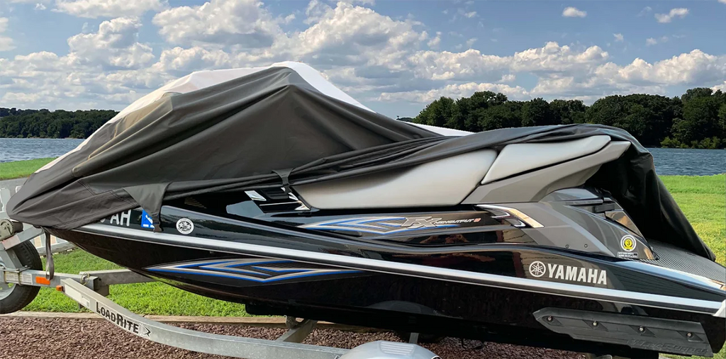 Black/Grey Jet Ski Watercraft Cover Y107