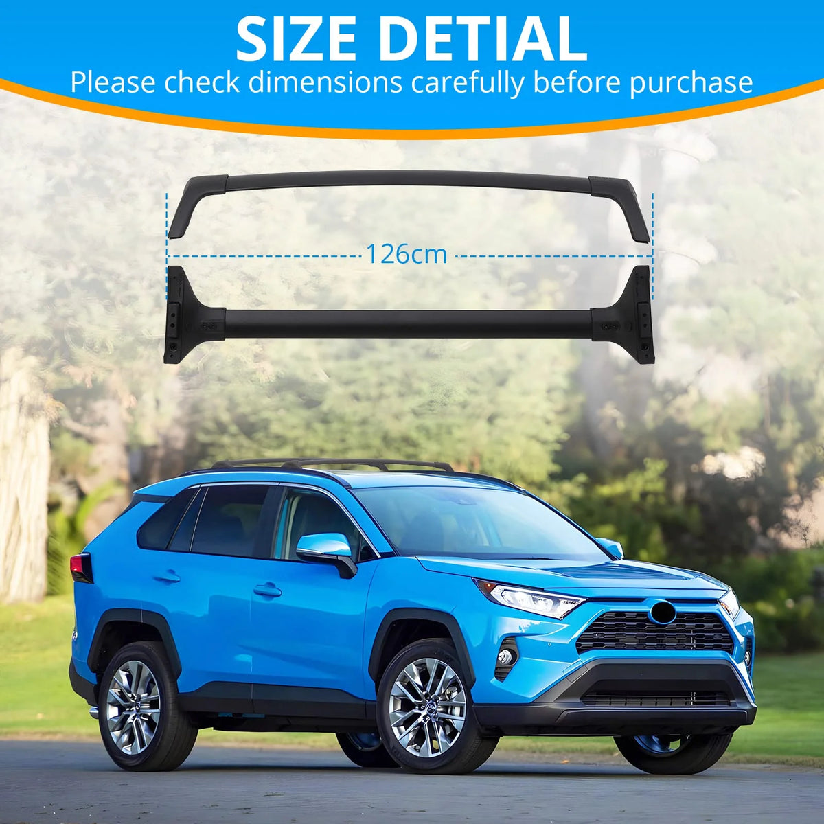 Heavy Duty Steel Roof Rack Cross Bars for Toyota RAV4 U200909