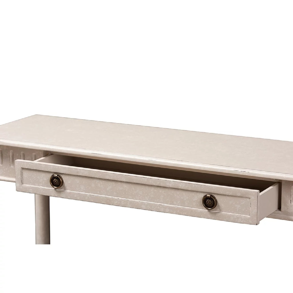 Whitewashed 1-Drawer Console Table D994
