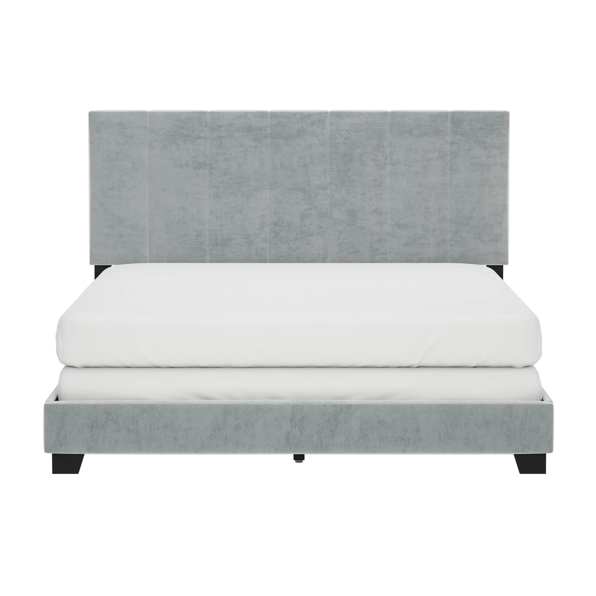 Platinum Gray Upholstered Queen Bed M2727