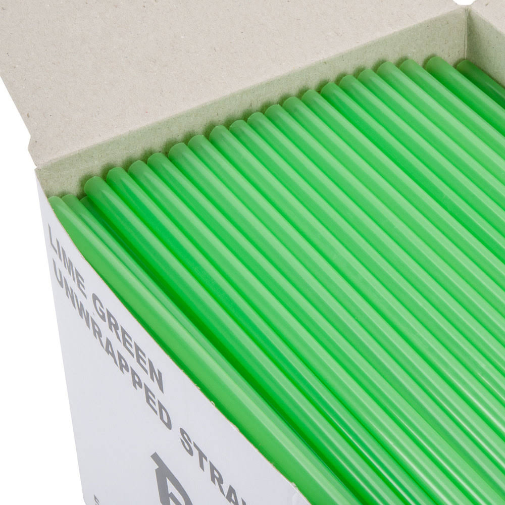 Green Unwrapped Straw 10 inch A830633
