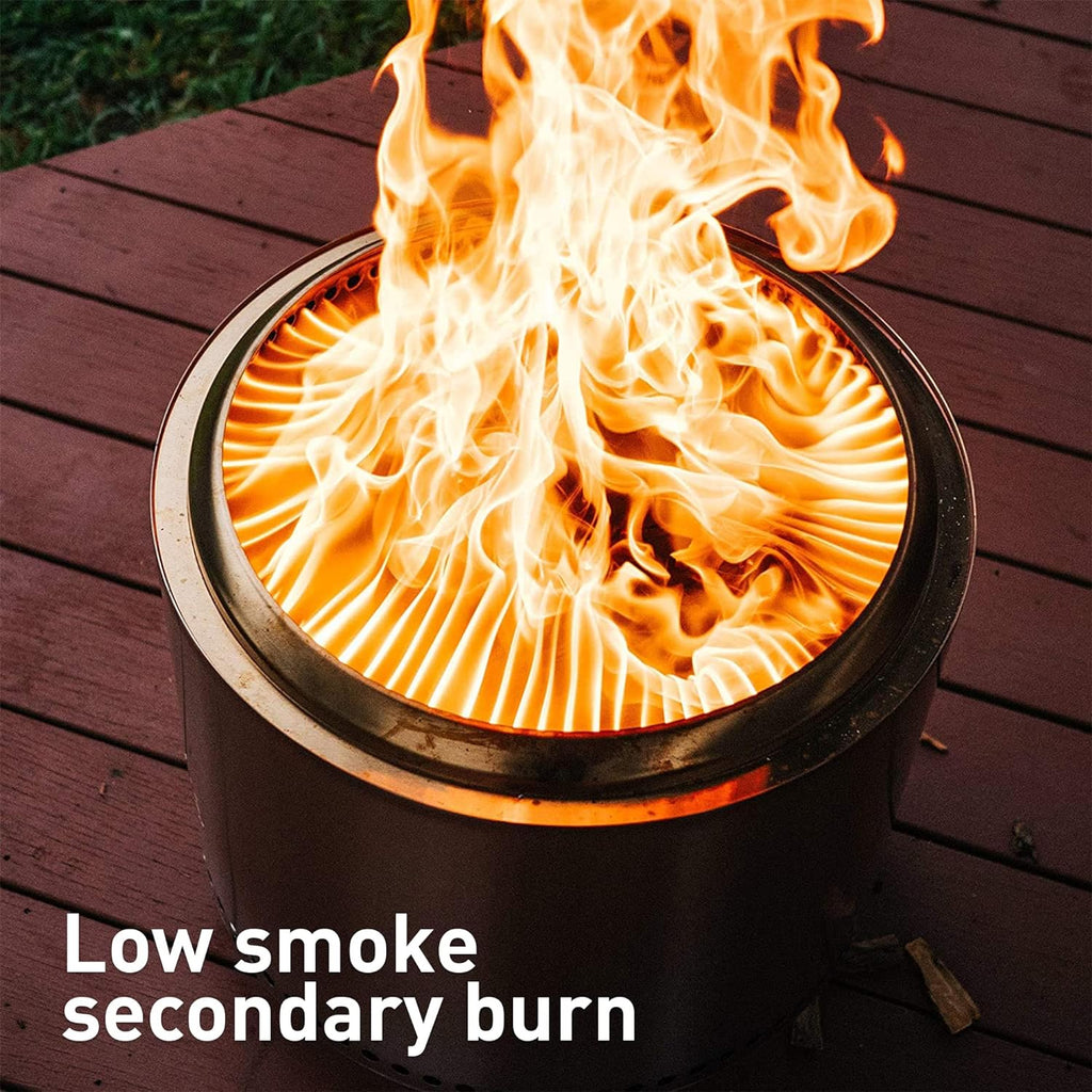 Portable Stainless Steel Wood Burning Fire Pit 19.4x14 Inches Z8845