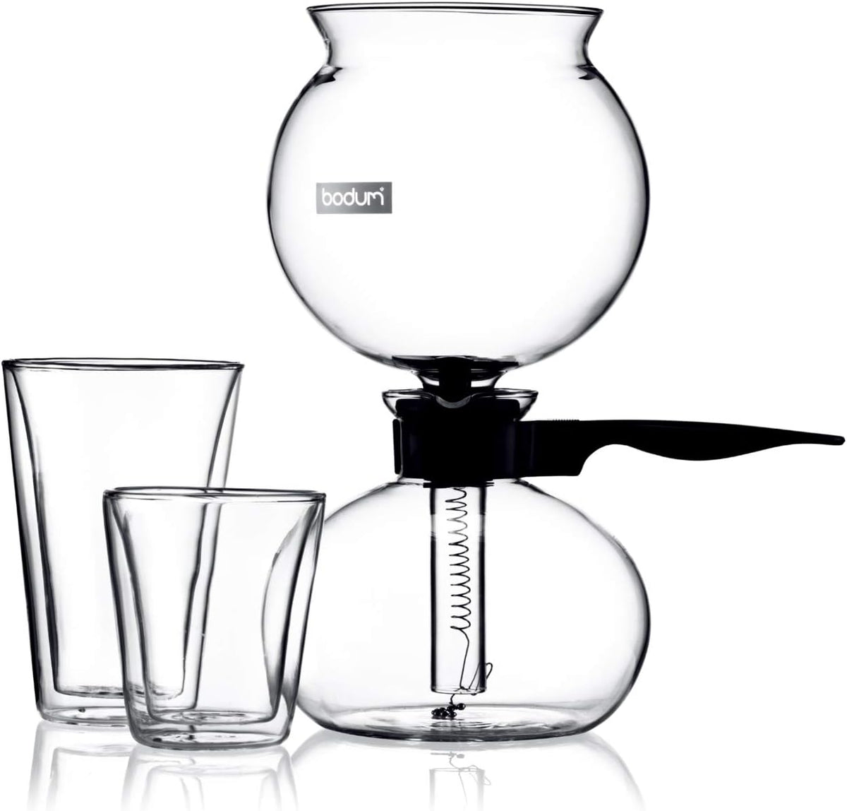 34 oz Vacuum Coffee Maker, Borosilicate Glass, Black W993