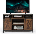 Wood Electric Fireplace TV Stand with Storage Cabinets M145359