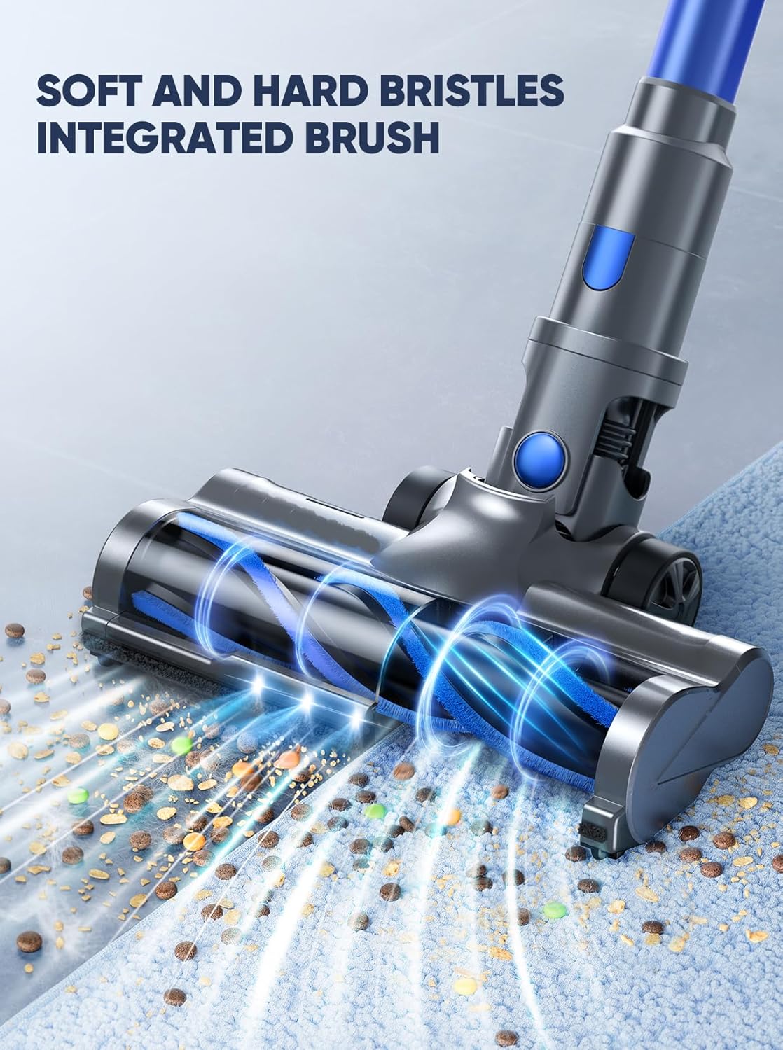 Blue Cordless Stick Vacuum with Intelligent Auto Mode E290