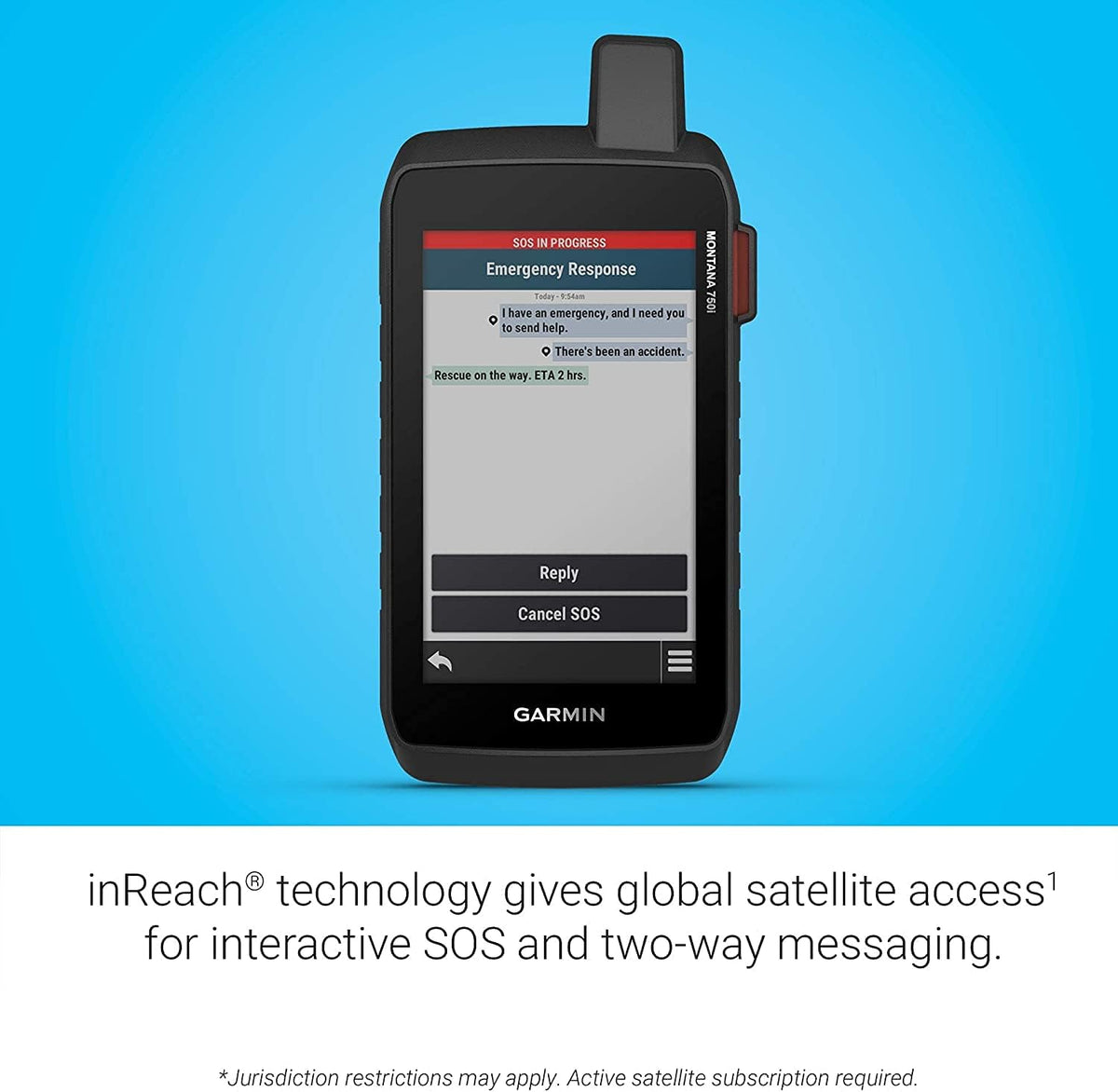 Rugged GPS Touchscreen Navigator with inReach Technology and North America Maps O122727