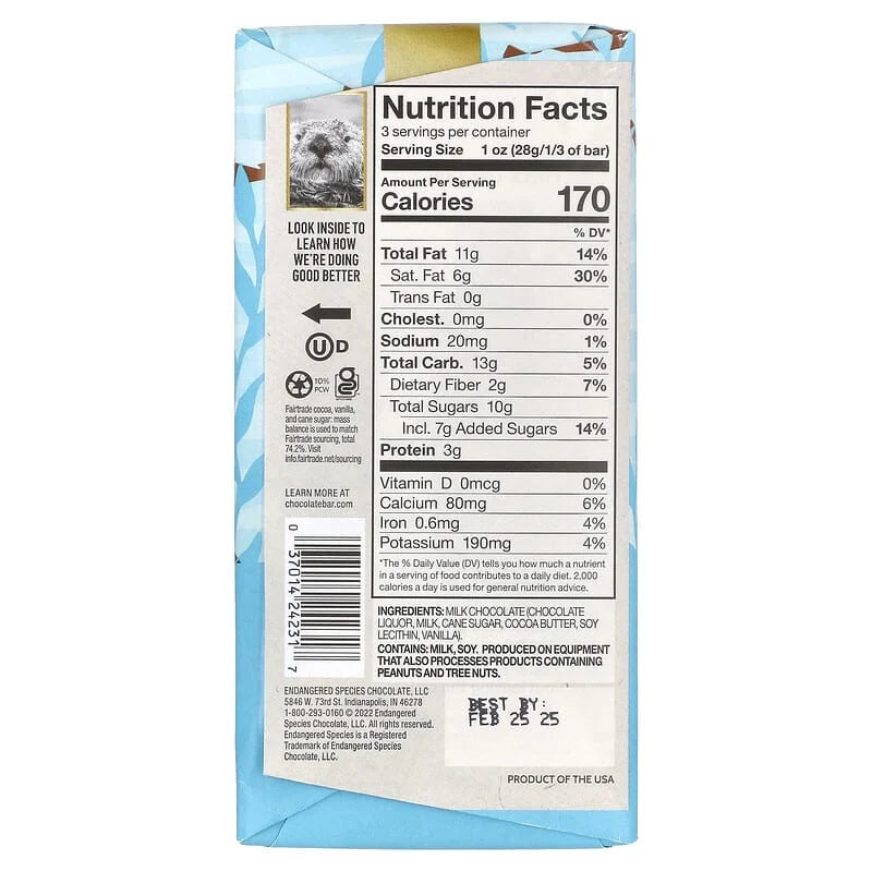 Milk Chocolate 48% Cocoa Bar 3 oz Pack of 4 G796369