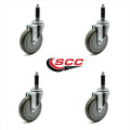 Gray Polyurethane Swivel Casters Set of 4 E997