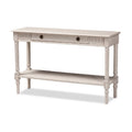 Whitewashed 1-Drawer Console Table D994