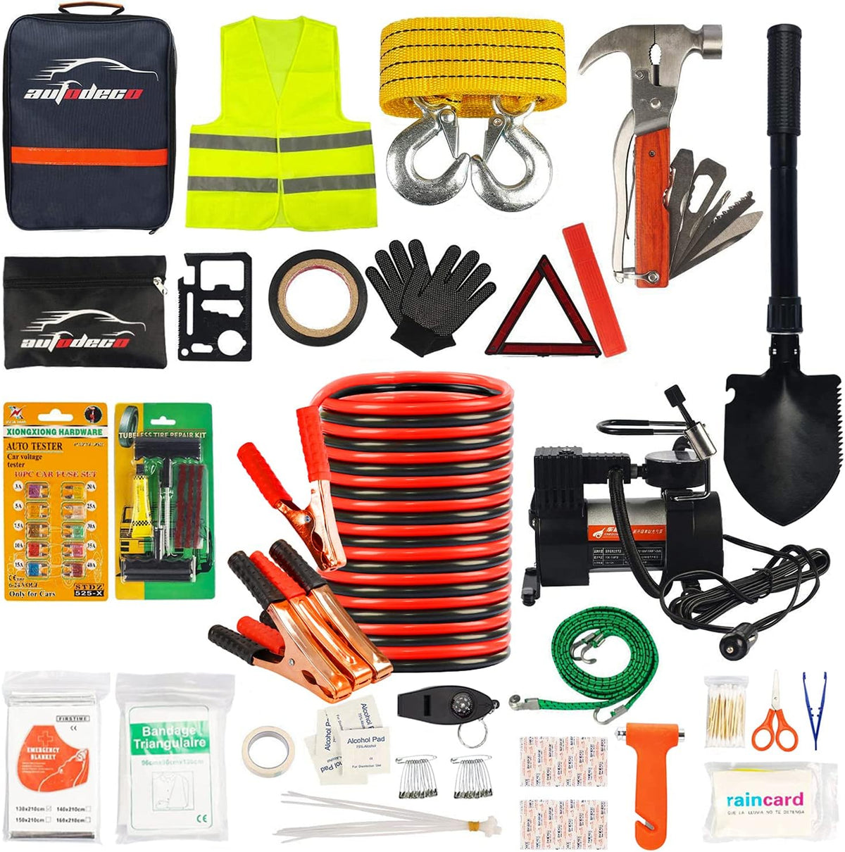 118-Piece Car Roadside Emergency Kit P450166