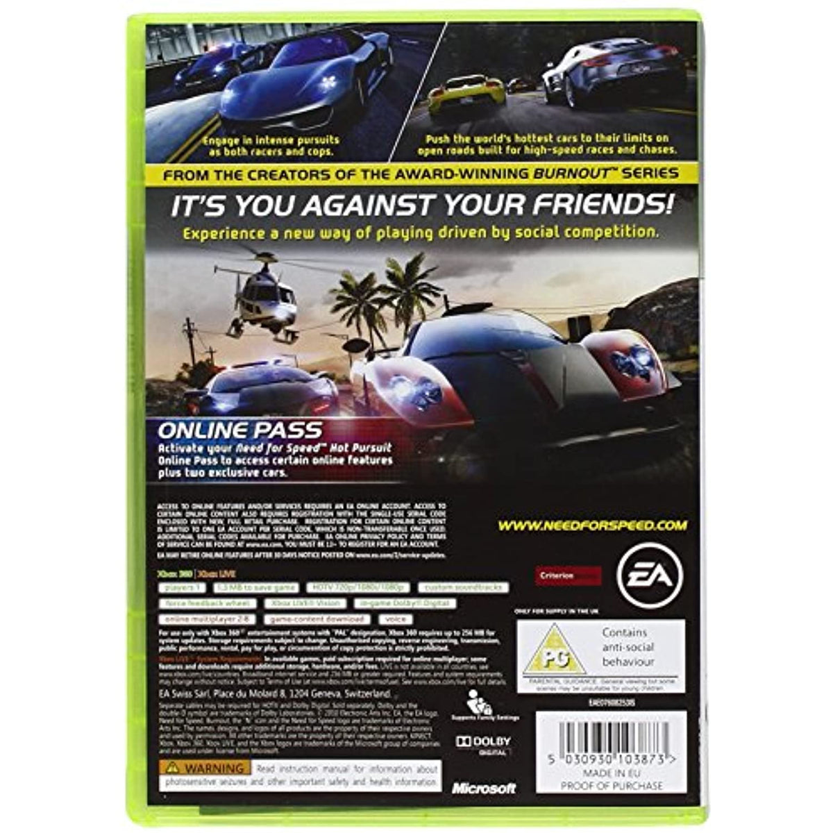 Need For Speed: Hot Pursuit - Classics (Xbox 360) W3245