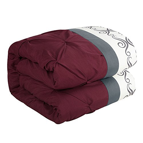 Red Queen Size 20 Piece Microfiber Comforter Set Q8436