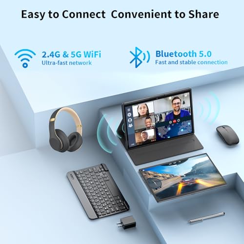 10 inch Android 14 Tablet with Keyboard, 12GB RAM 128GB ROM, Black O36628