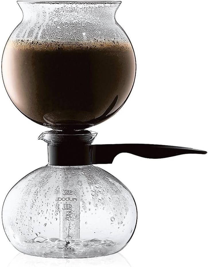 34 oz Vacuum Coffee Maker, Borosilicate Glass, Black W993