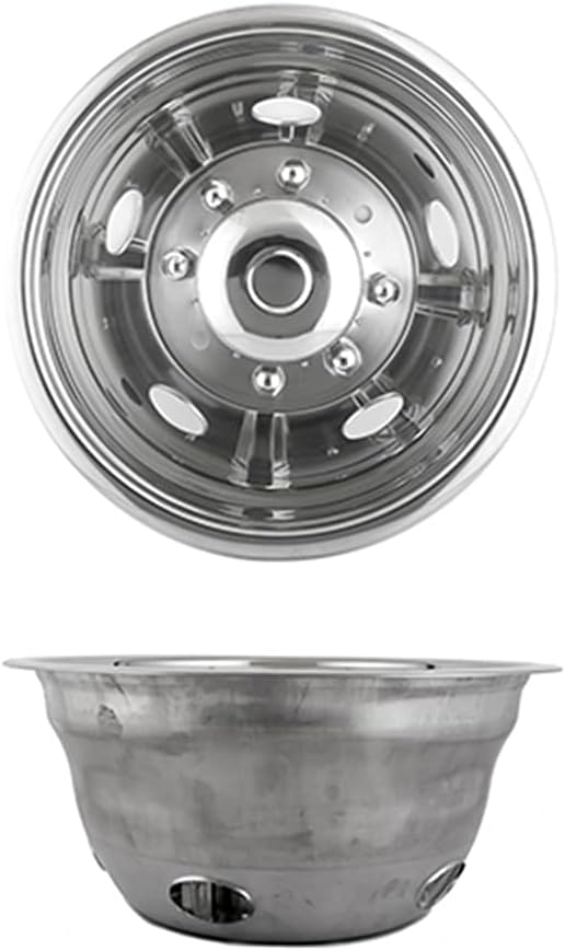 4pc 19.5inch Polished Stainless Steel Dually Wheel Simulators V26273