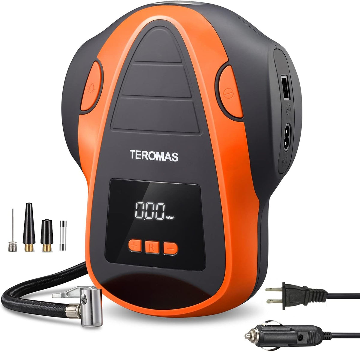 Orange Portable Tire Inflator Air Compressor Pack of 2 H611